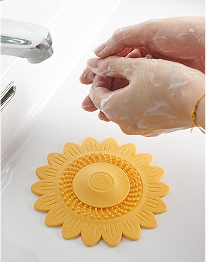 Drain Stopper 2 Pack,Shower Drain Cover,Drain Plugs with Double Filtration,Flower Shaped Bathtub Drain Stopper,for Kitchen, Bath and Laundry Drains