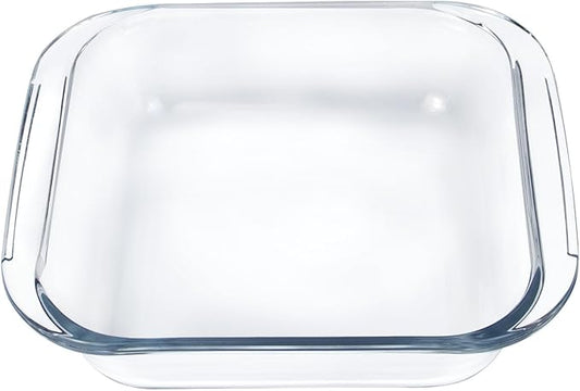 Small Glass Baking Dish for Oven, 6.7in Casserole Dishes for Oven, Square Glass Baking Pan