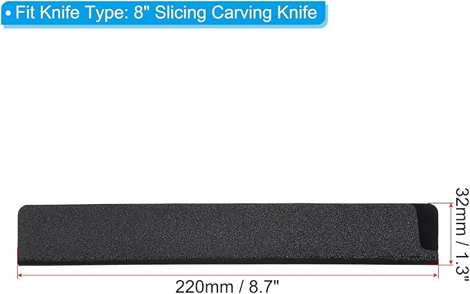 PATIKIL ABS Knife Cover Sleeves for 8" Slicing Carving Knife, Knives Edge Guard Blade Protector Universal Knife Sheath for Home Kitchen, Black