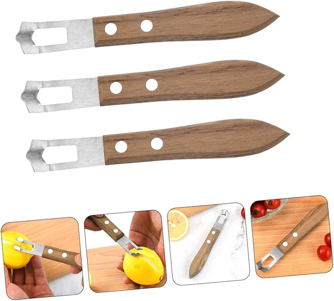 STOBAZA 3pcs Multi-function Portable Lemon Grater Cheese Grater Handle for Household