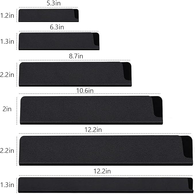 Chef’s Knife Roll Case &6 Packs Knife Edge Guard Set Universal Blade Covers ,Waxed Canvas Cutlery Knives Holders Protectors,Chef's Knife Roll Bag,Portable Travel Chef Knife Case Carrier Storage Bag