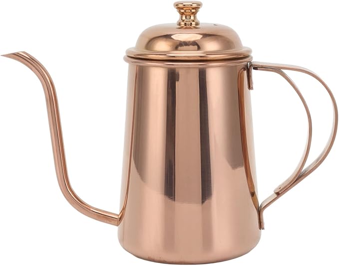 650ml Pour Over Coffe Kettle, 304 Stainless Steel Rustproof Pour Over Kettle Drip Coffee Maker, Hanging Ear Coffee Kettle with Lid,Thickened Gooseneck Coffee Kettle for Home, Kitchen