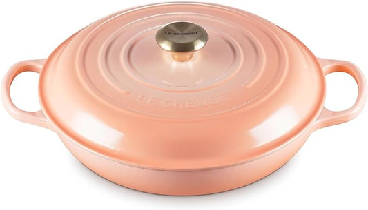 Le Creuset Enameled Cast Iron Signature Round Braiser, 3.5qt. Peche