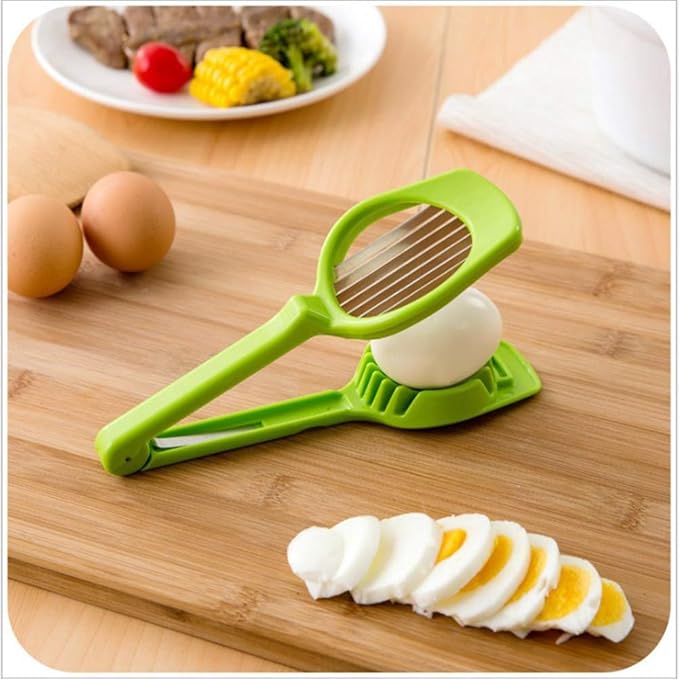 Hands Free Egg Slicer, 1PC Plastic Multifunction Eggs Slicer Mushroom Fruit Strawberry Kitchen Accessories Tool Cutter, Small Kiwi Fruit Banana Slicer Strawberry Egg Cutter Home Kitchen Bar Tool