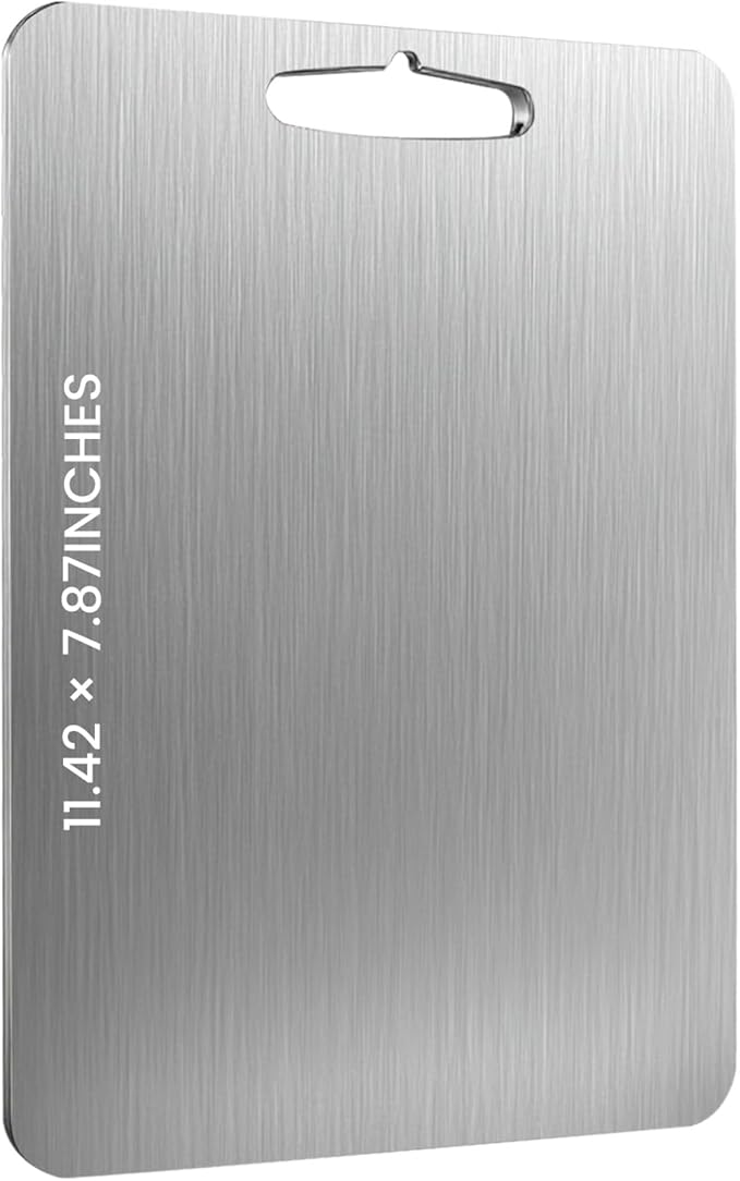 Titanium Alloy Cutting Board Pure Titanium Cutting Board，Double-Sided Versatility，The 2025 New Model for Meat，Vegetables， and Fruits