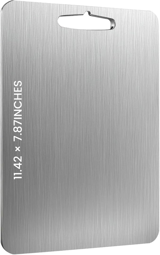 Titanium Alloy Cutting Board Pure Titanium Cutting Board，Double-Sided Versatility，The 2025 New Model for Meat，Vegetables， and Fruits