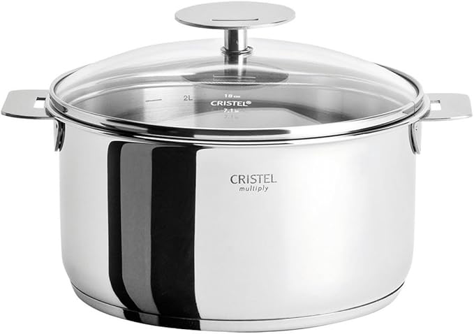 Cristel Casteline C16QMPKP Saucepan, 2 quart, Silver