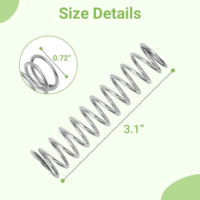 VKP250 Food Strainer Replacement Spring Compatible with Victorio Model 250, Back to Basics Model 220 & Johnny Apple Sauce Maker – 304 Stainless Steel