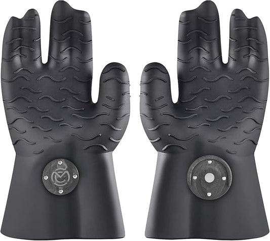 MagneCHEF Magnetic BBQ Grill Gloves – Heat Resistant, Patented Magnetic Safety Clip Easy On & Off, Firefighter-Designed, Dishwasher-Safe, Waterproof, Perfect for Grilling, Smoking, Frying, Baking