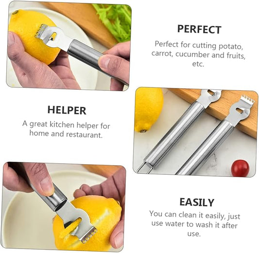 SECFOU 3pcs Lemon Zester Grater and Citrus Peeler Multifunctional Kitchen Tool for Fruits and Cheese Easy to Clean and Portable Design