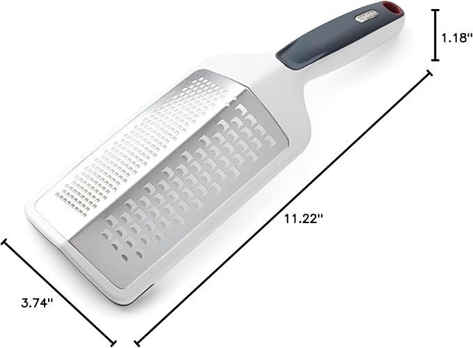 Zyliss SmoothGlide Dual Grater – Handheld with Stainless Steel Blades & Ergonomic Handle – Dual-Sided Medium & Coarse Grater for Cheese, Vegetables, Chocolate & More with Protective Cover