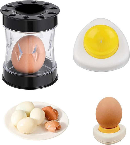 Egg Peeler Tool For Hard Boiled Eggs,Hard Boiled Egg Peeler,Egg Poker,Boiled Egg Peeler,Kitchen Gadget For Cooking, Salads, Deviled Eggs, And Breakfast Prep (Black)