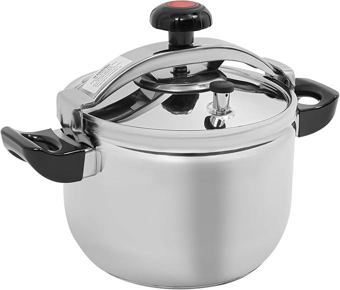 Stainless Steel Pressure Cooker Large Capacity Cooktop Pressure Pot with Multiple Protection Functions for Home Restaurants Canteens, Multiple Stove Compatible (11.62 Qt)