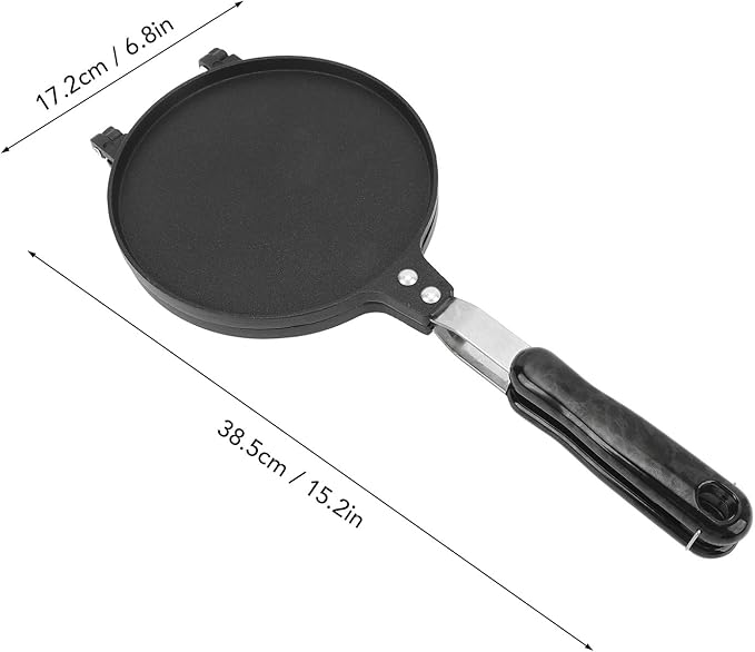 Waffle Cone Maker, Egg Roll Press Pan, Stick Proof Aluminum Stove Top Tortilla Press with Handle for Kitchen, 6.8Inch (Glossy Style)