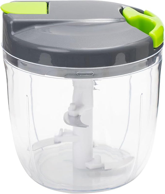 Sifenma Manual Food Processors & Chopper with Cover and Handle, Manual Onion Chopper Slicer Cutter, Vegetable Chopper, Suitable for Garlic Carrots Onions Peppers Fruits Mincing.（900ML）