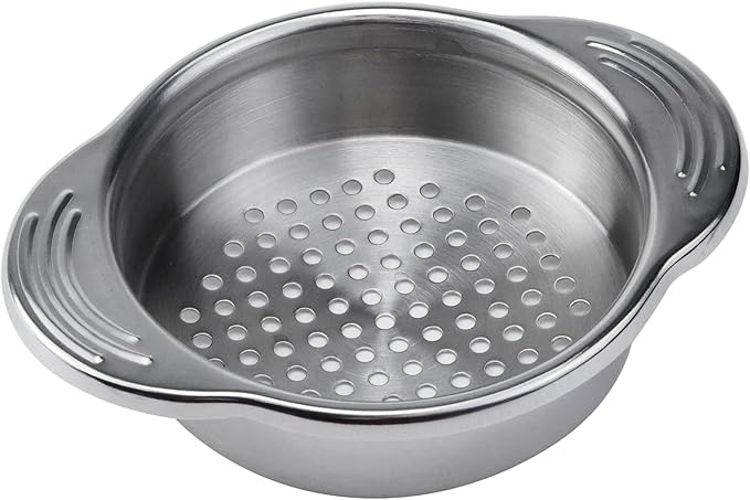 Tuna Strainer Food-Grade Stainless Steel Sieve Tuna Press Can Lid Oil Drainer Remover Canning Colander Oil Squezzer Easy to Clean Won't Absorb Any Odours