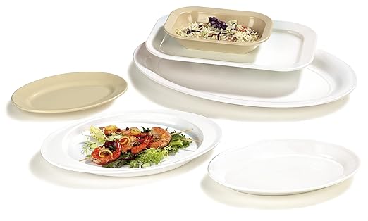 Carlisle FoodService Products Displayware Plastic Catering Platter 21" x 15" White