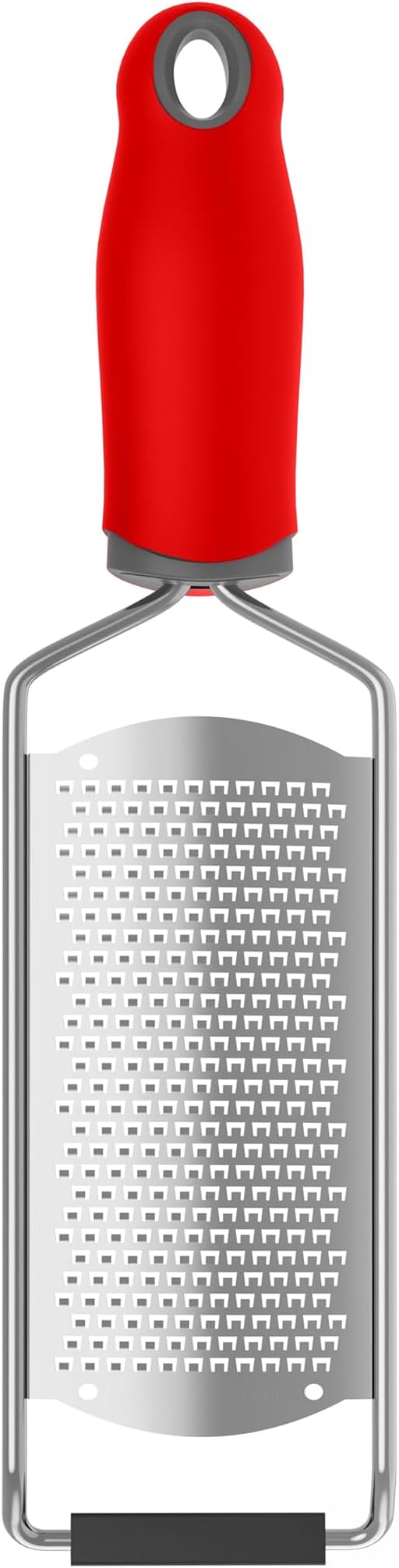 Stainless Steel Cheese Grater with Handle Lemon Citrus Zester Tool Graters for Kitchen, Width 2.5 Inch (Red)