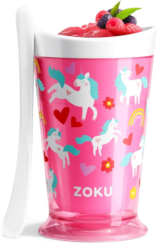 ZOKU Original Slush and Shake Maker, Slushy Cup for Quick Frozen Homemade Single-Serving Slushies, Fruit Smoothies, and Milkshakes in Minutes, BPA-free, Unicorn