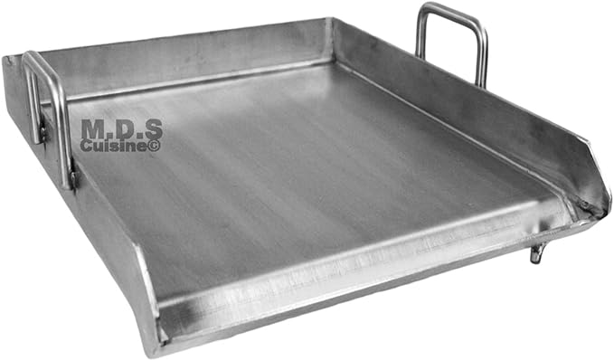 Stainless Steel Flat Top Comal Plancha 18"x16" inch BBQ Griddle for cooking with Outdoors Stove or Grill catering