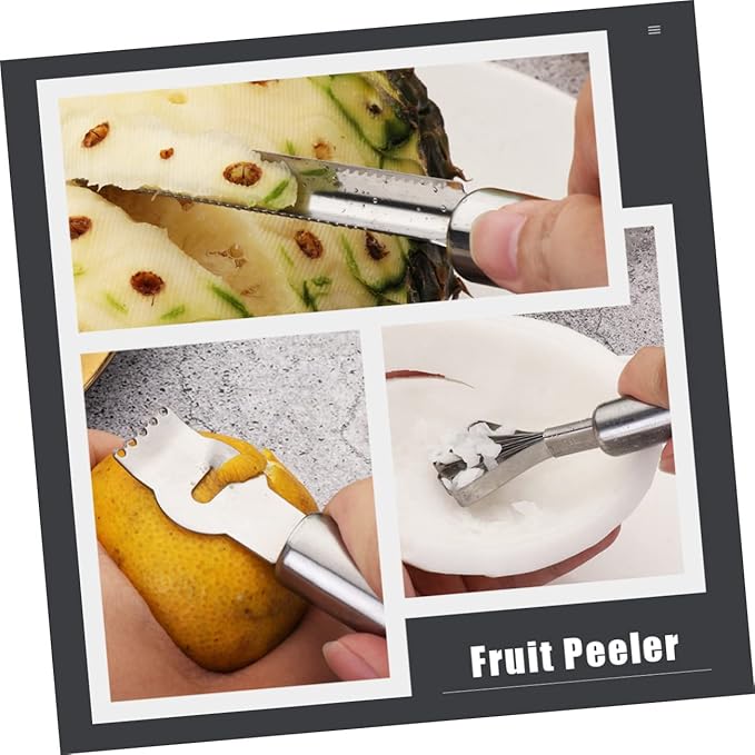 Unomor 3pcs Stainless Steel Lemon Zester Fruit Grater Multifunctional Kitchen Gadget for Cheese Lemons Citrus Peeling for Bars Home Restaurants