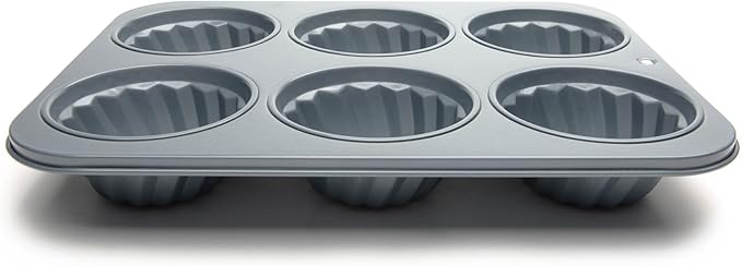 Fox Run Fluted Muffin Pan, 14 x 10.5 x 2 inches, Metallic