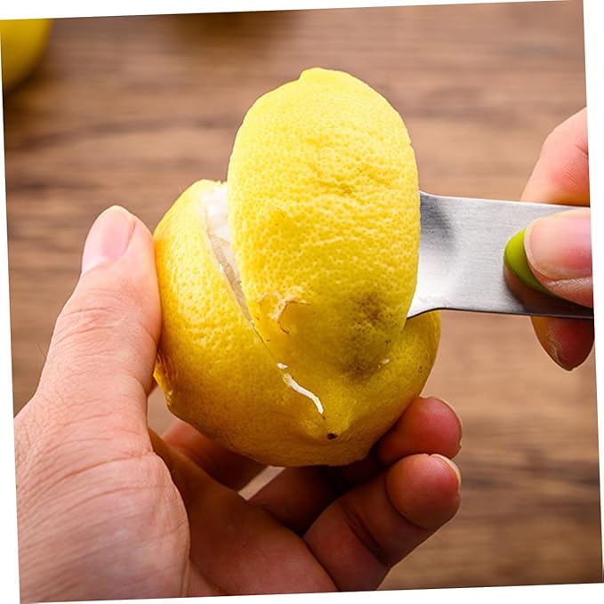 Stainless Steel Lemon Peel Grater and Wire Cutter Multi-functional Melon Planer for Peeling and Garnishing Kitchen Tool for Citrus Fruits
