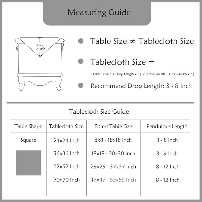 Wolkemer 2 Pack Small Square Beige Tablecloth 24x24 Inch Washable Fabric Table Cover for Nightstand End Bedside Table