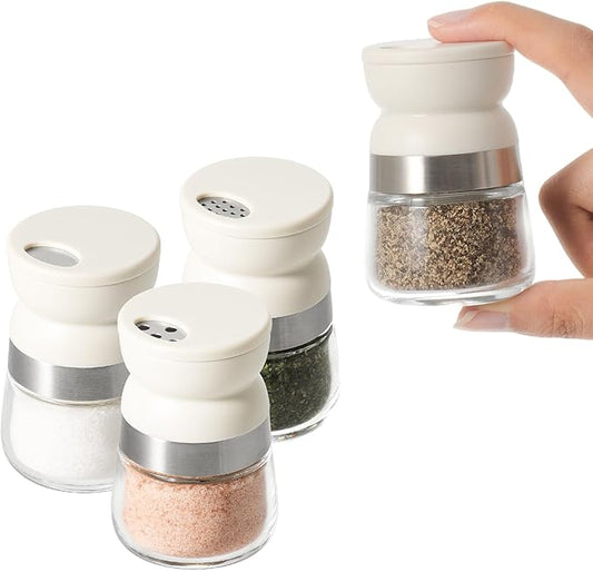 Vucchini Travel Salt and Pepper Shaker Set 4 Pcs Mini 1.28 Oz Spice Containers for Pocket, Lunch Box