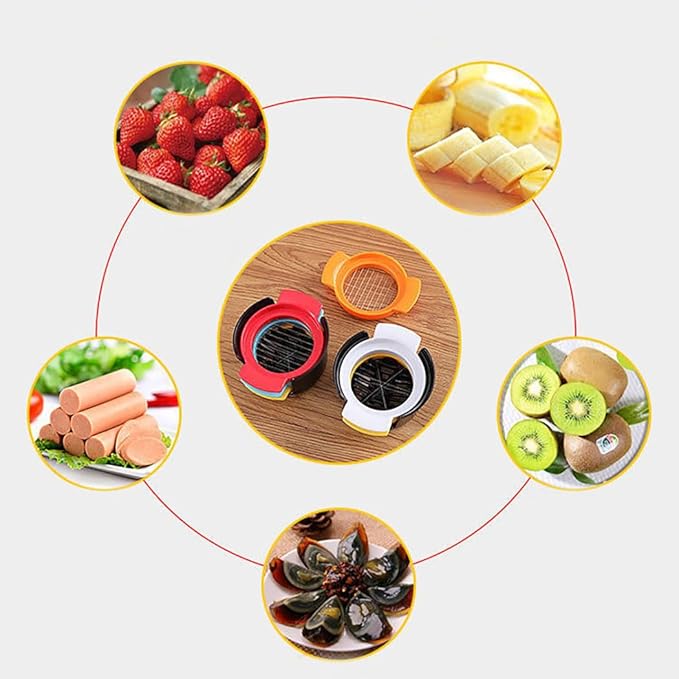 Upgraded 3 in 1 Multifunctional Stainless Steel Wire Slicer For Egg Strawberry or Soft Fruits and Vegetables, 3 Slicing Styles Egg Slicer.