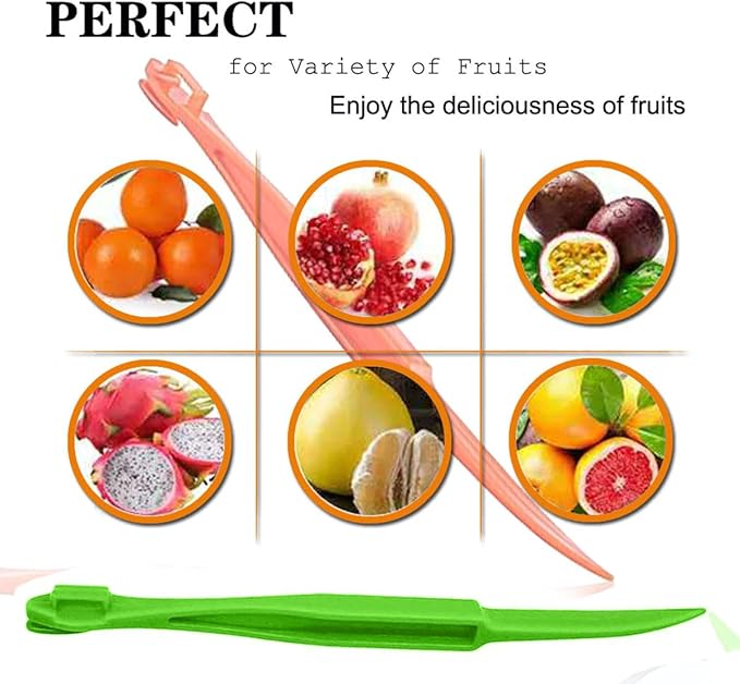 Orange Peeler Tools Citrus Peel Cutter Easy Fruit Vegetable Slicer Cutter Lemon Peeler Opener Remover Fruit Tool Kitchen Utensils Gadgets Food Peeler Slicers (Orange + Green)