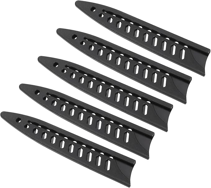 PATIKIL PP Safety Knife Cover Sleeves for 5" Utility Knife, 5 Pack Knives Edge Guard Blade Protector Universal Knife Sheath Portable for Kitchen, Black