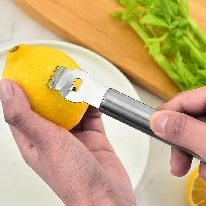 3PCS Stainless Steel Lemon Grater Set Multi-Purpose Kitchen Gadget for Zesting Peeling Fruits Vegetables Ergonomic Design for Easy Handling