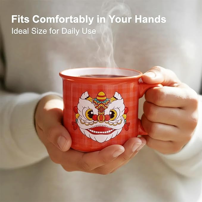 Ceramic Coffee Mugs Set Of 4,14 Oz Coffee Cups With Handle, Large Coffee Mugs Perfect For Cappuccino, Latte, Americano, Tea Bag, Beverage