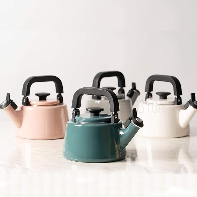 Fuji Horo CTN-2.1WK.AP Whistling Kettle, Induction Compatible, Cotton, 0.7 gal (2.1 L), Ash Pink