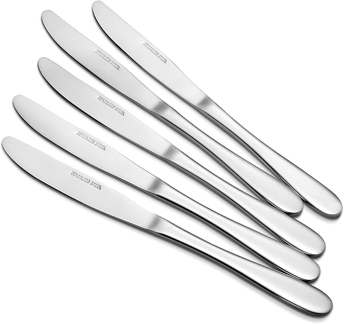 Aebeky 8-Piece Stainless Steel Table Knives,Dinner Knives Set,9.1-Inch (8-Piece)