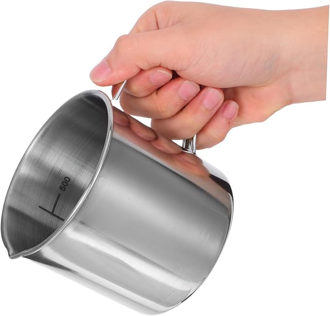 Homoyoyo 500ml Stainless Steel Measuring Cup Scale Lab Beaker for Chemistry Accurate Measuring Cups