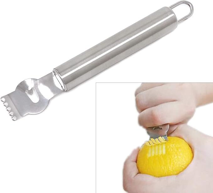 Honbay 1PCS Stainless Steel Lemon Zester Grater Orange Citrus Peeler Tool for Kitchen