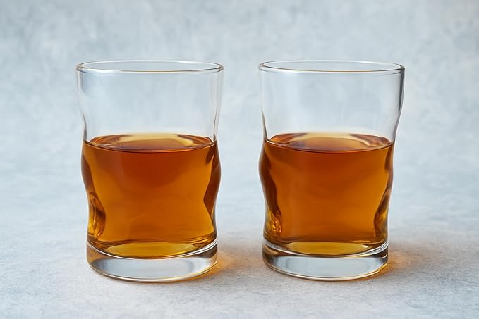 4 Pack Tumbler Iced Tea Glasses – 16 oz Clear Drinking Whiskey Glasses for Water, Juice, and Cocktails – Glass Cups for Everyday Use & Cocktail Parties – Dishwasher Safe