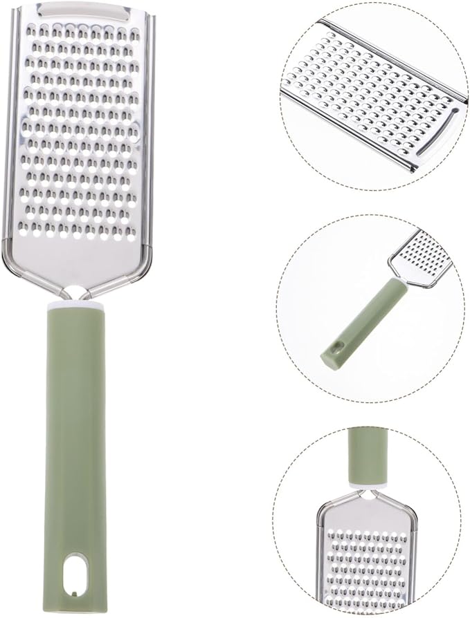 Stainless Steel Garlic Shredder and Zester 1-Piece Multifunctional Kitchen Tool for Garlic Ginger and Cheese Easy to Use Peeler and Cleaning Brush