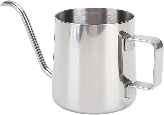 Pour Over Coffee Kettle, Gooseneck Kettle, 304 Stainless Steel, 350ML, for Camping, Outdoor, and Travel Use, Durable, Compact Design with Gooseneck Spout for Precision Brewing