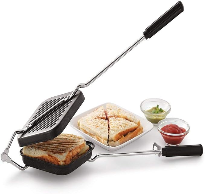 Gas Sandwich Maker for Stove Top Nonstick Sandwich Toaster Portable Sandwich Press for Gas Stove Easy to Use & Clean Perfect for Grilled Sandwiches Toasties & Snacks