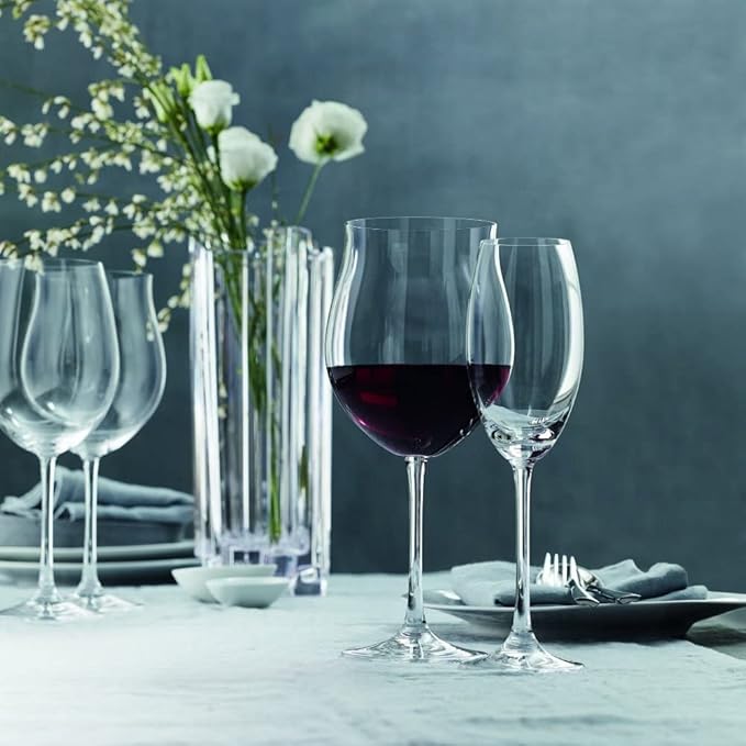 Nachtmann Vivendi 25 oz Bordeaux – 4-Piece Set of Lead-Free Crystal Glasses, Long-Stemmed Design for Red & White Wine, Sophisticated Glassware for Dining, Parties, Entertaining & Gifting