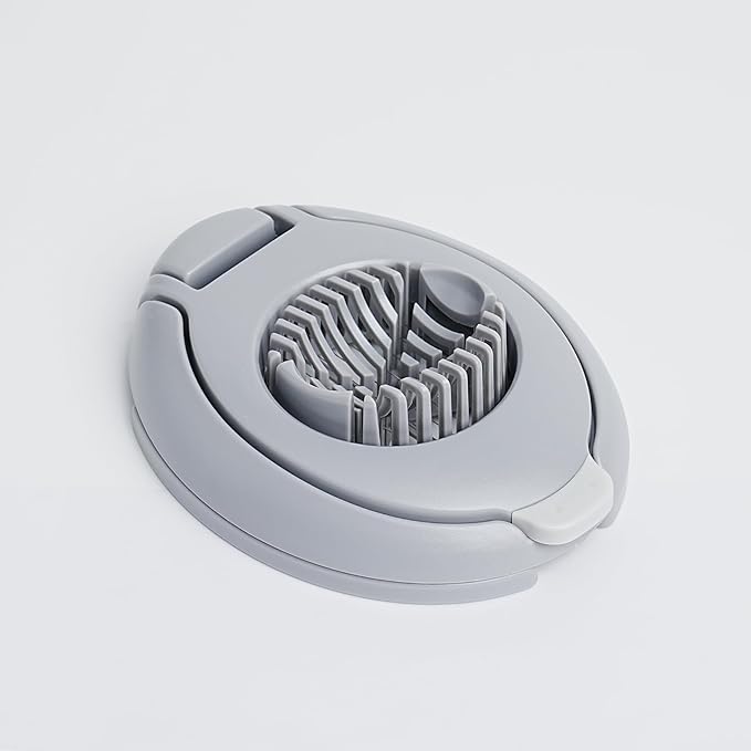 New Talent Slicing Styles Egg slicer Hard Boiled eggs Kitchen helper Dishwasher Safe (Grey)