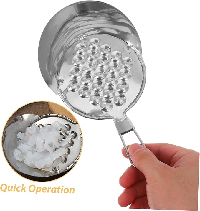 2pcs Stainless Steel Jelly Scraper Cheese Zester Tool for Block Cheese Manual Kitchen Gadgets Cold Noodle Scraper Onion Chopper Spaetzle Press
