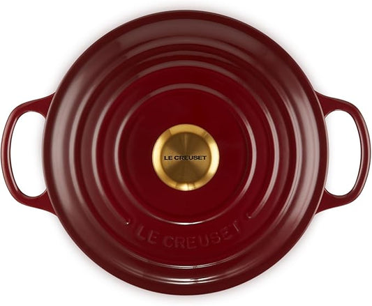 Le Creuset Enameled Cast Iron Signature Round Dutch Oven, 4.5 qt., Garnet