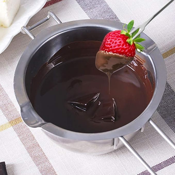 1000ML Upgrade Double Boiler Stainless Steel Melting Pot For Chocolate, Candle and Candy Making (34oz)