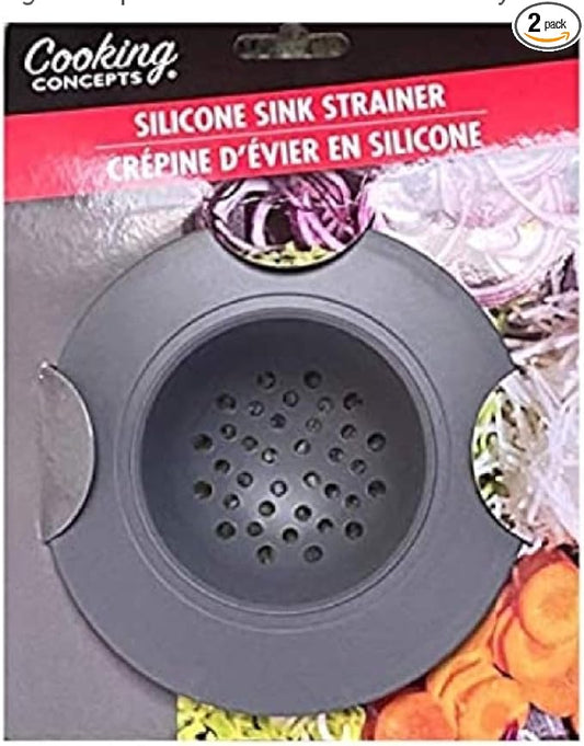 Silicone Sink Strainers- Pack of 2 (Grey)
