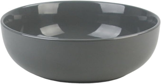 10 Strawberry Street Coupe Stoneware 9.5"/70oz Serving Bowl, Dark Gray