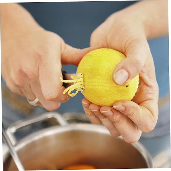 Lemon Peeler Zester Stainless Steel Fruit Peeler Citrus Scraper Easy Peeling and Slicing Dishwasher Safe for Home and Bar